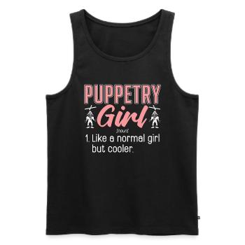 Puppetry Girl Like A Normal Girl But Ventriloquist - Débardeur bio Premium Homme - noir - Devant - Michal (187cm)