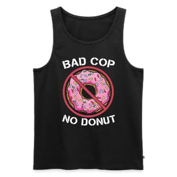 Policier Bad Cop No Donut Application de la loi - Débardeur bio Premium Homme - noir - Devant - Michal (187cm)