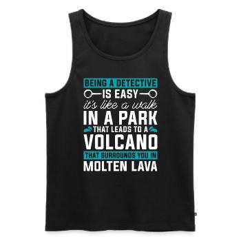 Detective Being A Detective Is Easy Investigation - Men's Premium Organic Tank Top - black - Front - Michal (187cm)