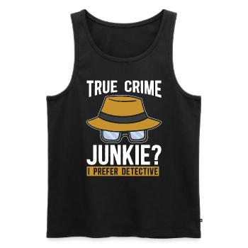 Detective True Crime Junkie Investigation Sheriff - Männer Premium Bio Tank Top - Schwarz - Vorne - Michal (187cm)