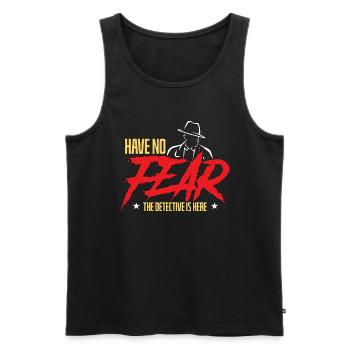 Detective Have No Fear The Detective Fingerprints - Men's Premium Organic Tank Top - black - Front - Michal (187cm)