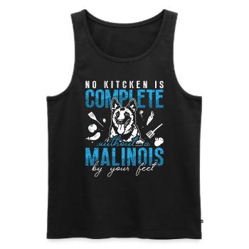 Belgian Malinois No Kitchen Is Complete Police Dog - Männer Premium Bio Tank Top - Schwarz - Vorne - Michal (187cm)