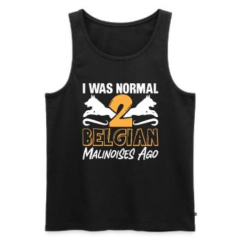 Belgian Malinois I Was Normal 2 Belgian Canine Pet - Männer Premium Bio Tank Top - Schwarz - Vorne - AI Model Male 178 light (178cm)