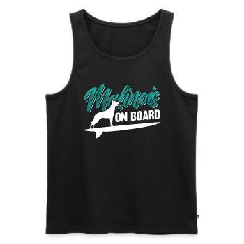Belgian Malinois On Board Police Dog Canine Pet - Männer Premium Bio Tank Top - Schwarz - Vorne - Michal (187cm)