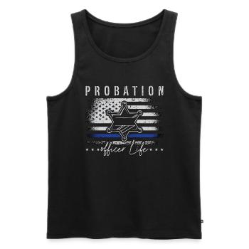 Probation Officer Life Corrections Parole Officer - Men's Premium Organic Tank Top - black - Front - AI Model Male 178 light (178cm)
