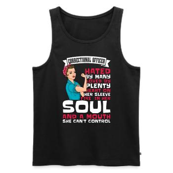 Correctional Officer Hated By Many Prison Guard - Men's Premium Organic Tank Top - black - Front - Michal (187cm)