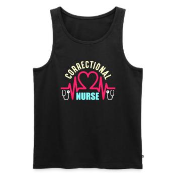 Correctional Nurse Corrections Prison Nursing - Men's Premium Organic Tank Top - black - Front - Michal (187cm)
