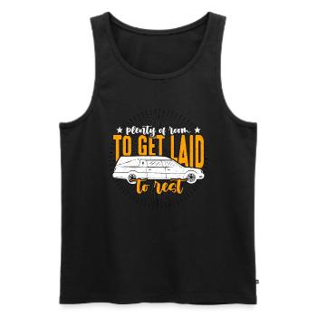 Embalmer Plenty Of Room To Get Laid Embalming - Men's Premium Organic Tank Top - black - Front - AI Model Male 178 light (178cm)