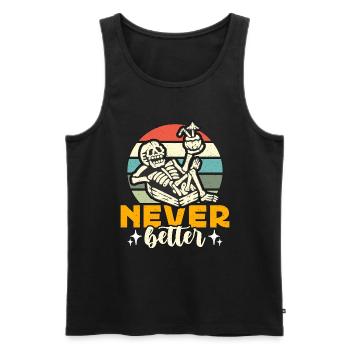 Embalmer Never Better Retro Funeral Home Embalmers - Men's Premium Organic Tank Top - black - Front - AI Model Male 178 light (178cm)