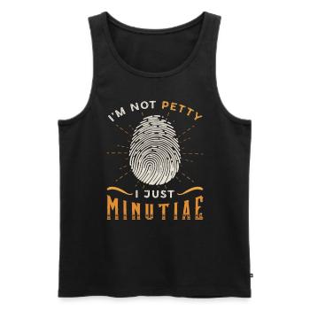 Forensic Science I'm Not Petty I Just Crime Scene - Männer Premium Bio Tank Top - Schwarz - Vorne - AI Model Male 178 light (178cm)