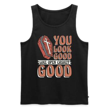 Embalmer You Look Good Like Mortician Embalmers - Men's Premium Organic Tank Top - black - Front - AI Model Male 178 light (178cm)