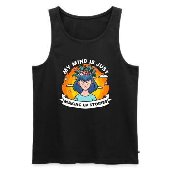 Mental Health My Mind Is Just Making Awareness - Männer Premium Bio Tank Top - Schwarz - Vorne - Michal (187cm)