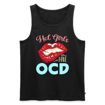 Mental Health Hot Girls Have OCD Health Awareness - Men's Premium Organic Tank Top - black - Front - Michal (187cm)