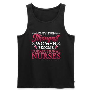 Correctional Nurse Only The Strongest Prison Nurse - Männer Premium Bio Tank Top - Schwarz - Vorne - AI Model Male 178 light (178cm)