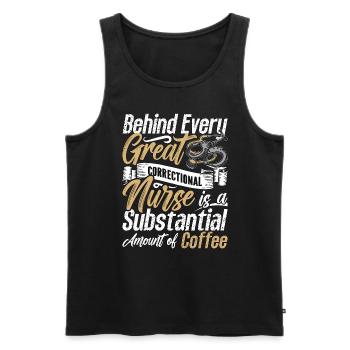 Correctional Nurse Behind Every Great Prison Nurse - Männer Premium Bio Tank Top - Schwarz - Vorne - Michal (187cm)