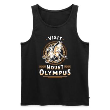 Mythologie grecque Visitez le mythe antique du mont Olympe - Débardeur bio Premium Homme - noir - Devant - Michal (187cm)