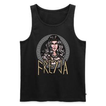 Norse Mythology Freyja Valkyrie Goddess Valknut - Männer Premium Bio Tank Top - Schwarz - Vorne - AI Model Male 178 light (178cm)