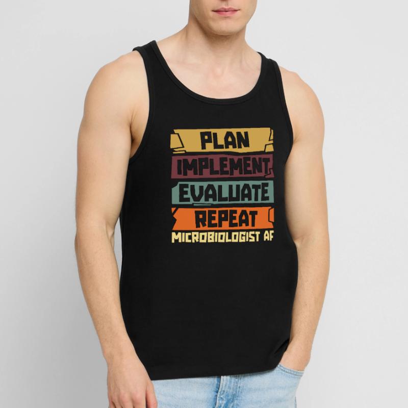 Microbiologist Plan Implement Evaluate Laboratory Men's Premium Organic Tank Top