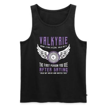 Valkyrie The First Person You See Norse Mythology - Männer Premium Bio Tank Top - Schwarz - Vorne - AI Model Male 178 light (178cm)