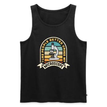 Microbiologist I Like People Better Microbiology - Men's Premium Organic Tank Top - black - Front - Michal (187cm)