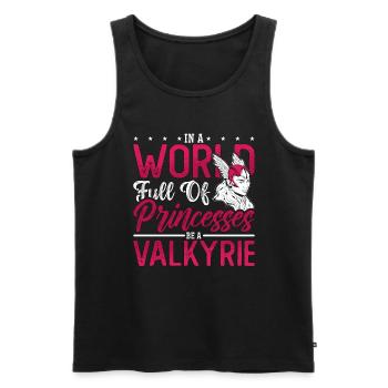 Valkyries In A World Full Of Princess Norse Viking - Männer Premium Bio Tank Top - Schwarz - Vorne - Michal (187cm)