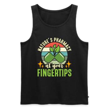 Herbalism Nature's Pharmacy At Your Medicinal Herb - Männer Premium Bio Tank Top - Schwarz - Vorne - AI Model Male 178 light (178cm)