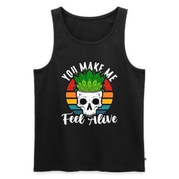 Herbalism You Make Me Feel Alive Retro Herb Lover - Männer Premium Bio Tank Top - Schwarz - Vorne - AI Model Male 178 light (178cm)