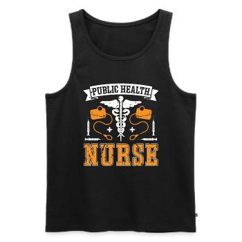 Public Health Nurse Public Health Doctor Scientist - Men's Premium Organic Tank Top - black - Front - AI Model Male 178 light (178cm)
