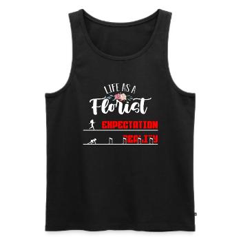 Fleuriste Vie en tant que fleuriste Bouquet Designer floral - Débardeur bio Premium Homme - noir - Devant - Michal (187cm)