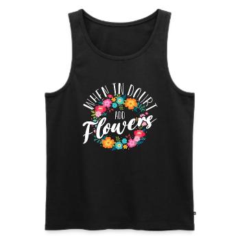 Fleuriste En cas de doute Ajouter Bouquet de fleurs Fleuristes - Débardeur bio Premium Homme - noir - Devant - Michal (187cm)