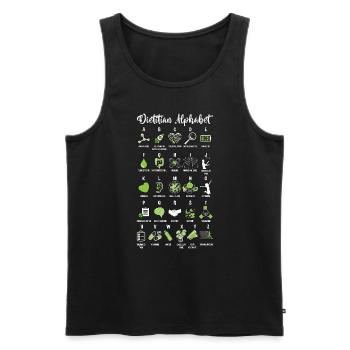 Dietitian Alphabet Health Coach Future Dietitians - Men's Premium Organic Tank Top - black - Front - Michal (187cm)