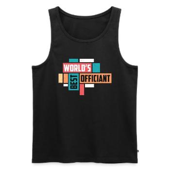 Officiant World's Best Officiant Wedding Minister - Men's Premium Organic Tank Top - black - Front - Michal (187cm)