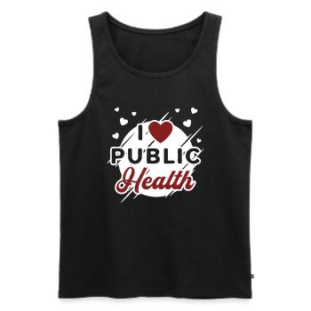 Public Health I Heart Public Health Epidemiologist - Men's Premium Organic Tank Top - black - Front - AI Model Male 178 light (178cm)