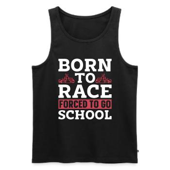Kart Racing Born To Race forcé de faire du sport automobile - Débardeur bio Premium Homme - noir - Devant - Michal (187cm)