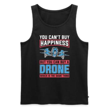 Drone Racing You Can't Buy Happiness But Fpv Race - Men's Premium Organic Tank Top - black - Front - Michal (187cm)