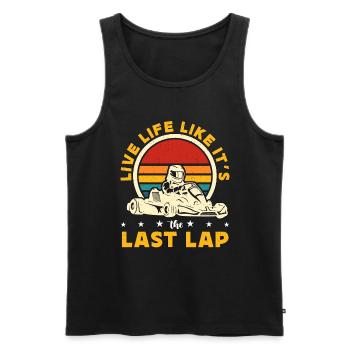 Kart Racing Live Life Like It's The Last Karting - Männer Premium Bio Tank Top - Schwarz - Vorne - Michal (187cm)
