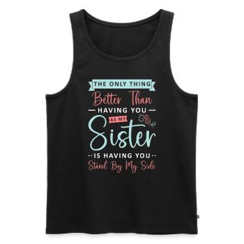 Maid Of Honor The Only Thing Better Than Marriage - Männer Premium Bio Tank Top - Schwarz - Vorne - Michal (187cm)