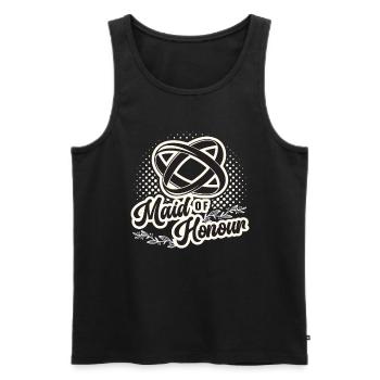 Maid Of Honour Bachelorette Wedding Bridesmaid - Men's Premium Organic Tank Top - black - Front - AI Model Male 178 light (178cm)