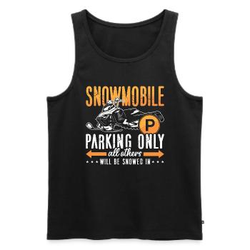 Snowmobile Parking Only Winter Sports Snowmobiles - Männer Premium Bio Tank Top - Schwarz - Vorne - AI Model Male 178 light (178cm)