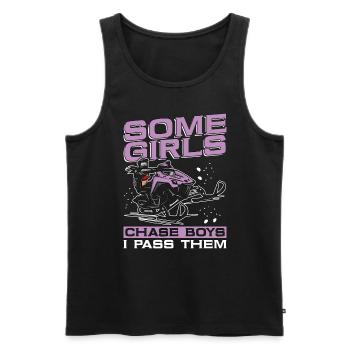 Snowmobile Racing Some Girls Chase Boys Motorsport - Men's Premium Organic Tank Top - black - Front - Michal (187cm)