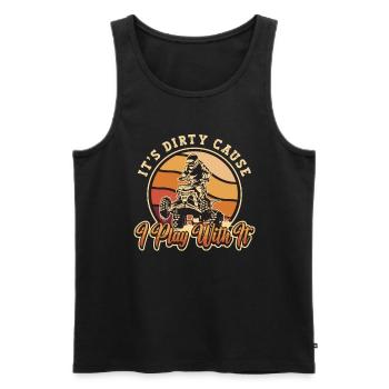 Off-Road Racing It's Dirty Cause I Play Roadtrip - Männer Premium Bio Tank Top - Schwarz - Vorne - AI Model Male 178 light (178cm)