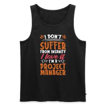 Project Management I Don't Suffer From Team Leader - Men's Premium Organic Tank Top - black - Front - AI Model Male 178 light (178cm)