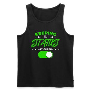 Project Management Keeping The Status At Manager - Men's Premium Organic Tank Top - black - Front - Michal (187cm)