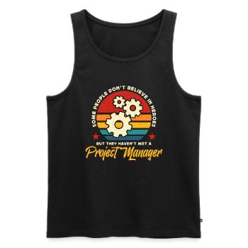 Project Management Some People Don't Team Leader - Men's Premium Organic Tank Top - black - Front - AI Model Male 178 light (178cm)