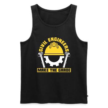 Civil Engineers Make The Grade Building Contractor - Männer Premium Bio Tank Top - Schwarz - Vorne - AI Model Male 178 light (178cm)