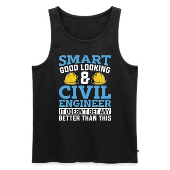 Civil Engineer Smart Good Looking & Engineering - Männer Premium Bio Tank Top - Schwarz - Vorne - AI Model Male 178 light (178cm)