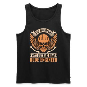 Civil Engineering Way Better Than Rude Contractor - Männer Premium Bio Tank Top - Schwarz - Vorne - AI Model Male 178 light (178cm)