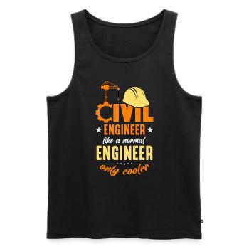 Civil Engineer Like A Normal Engineer Contractor - Männer Premium Bio Tank Top - Schwarz - Vorne - Michal (187cm)