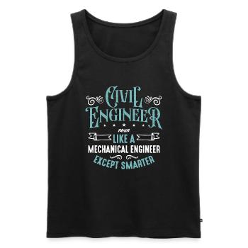 Civil Engineer Noun Like A Mechanical Construction - Männer Premium Bio Tank Top - Schwarz - Vorne - Michal (187cm)