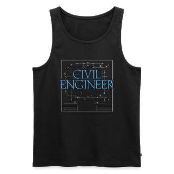 Civil Engineer Construction Project Contractor - Männer Premium Bio Tank Top - Schwarz - Vorne - AI Model Male 178 light (178cm)